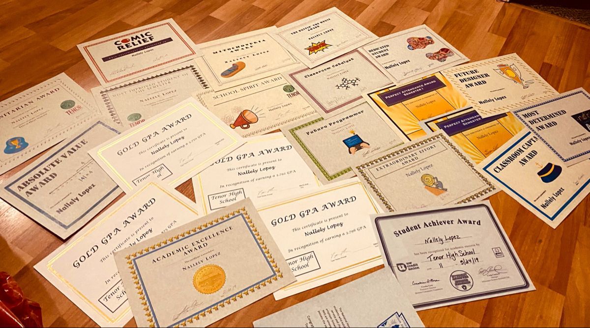 Certificates and awards styled graphic